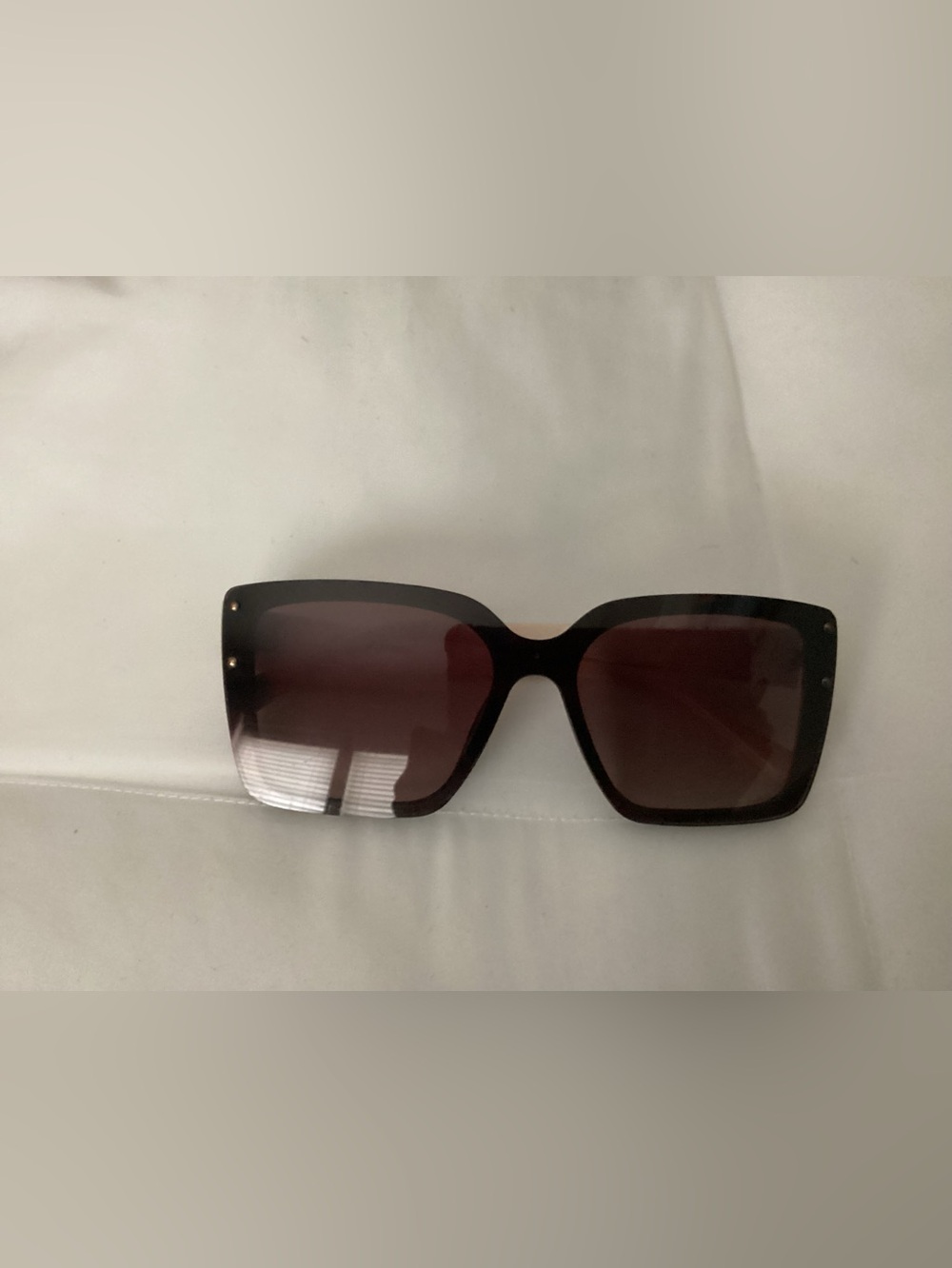 Panama Jack Oversized Black Frame Sunglasses with Brown Gradient Lenses
